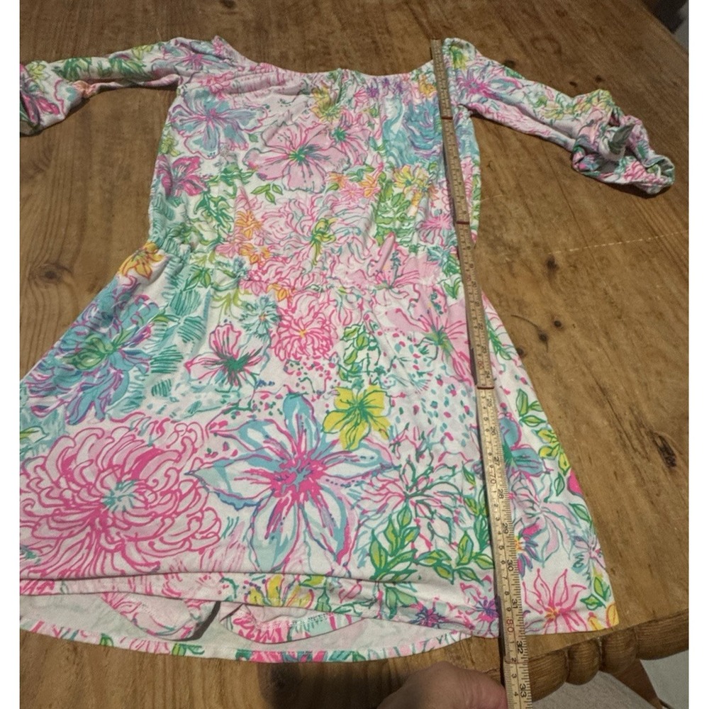Lilly Pulitzer Lana Skort Romper Paradise Found Off The Shoulder Sz S - Picture 9 of 10
